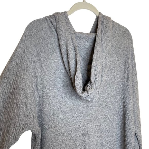 Josh Podoll Grey Crinkle Button Neck Hoodie, XL - Picture 4 of 8